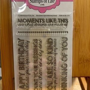 Sentiment Clear Stamps